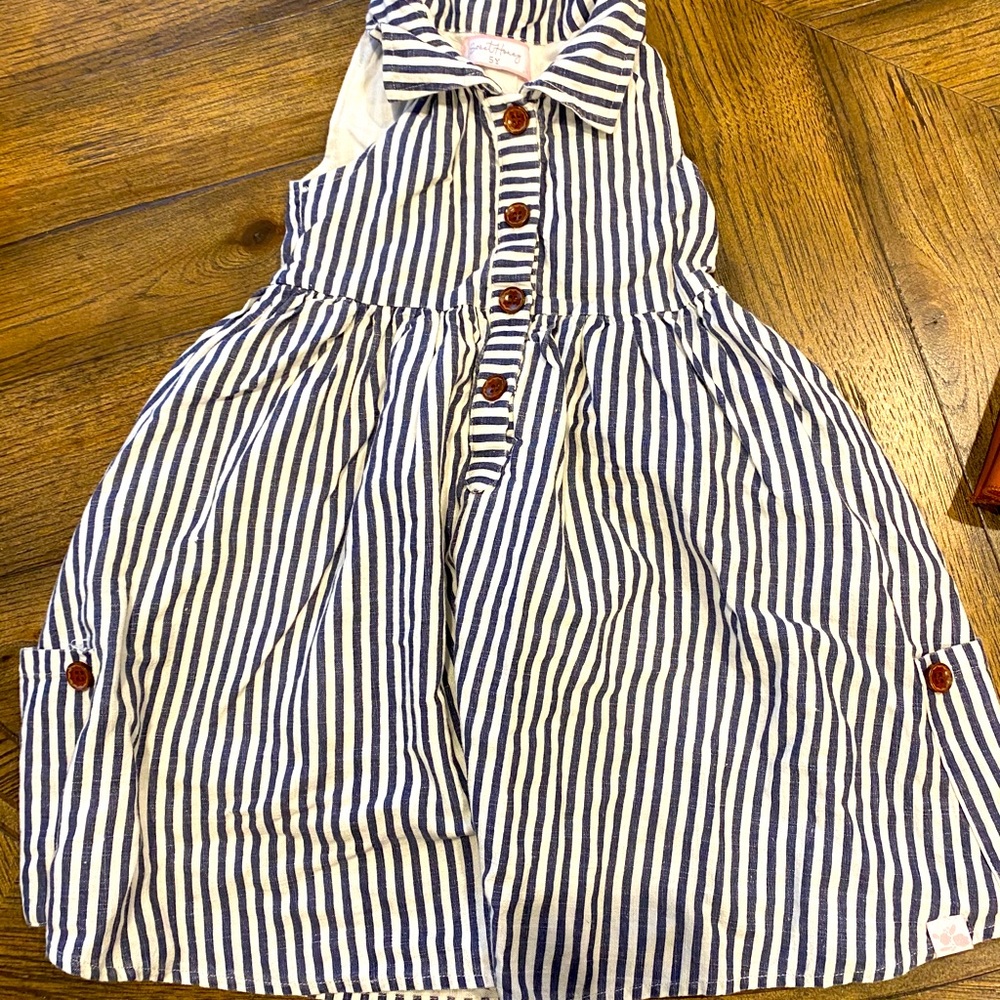 Sweet honey blue and white stripe dress